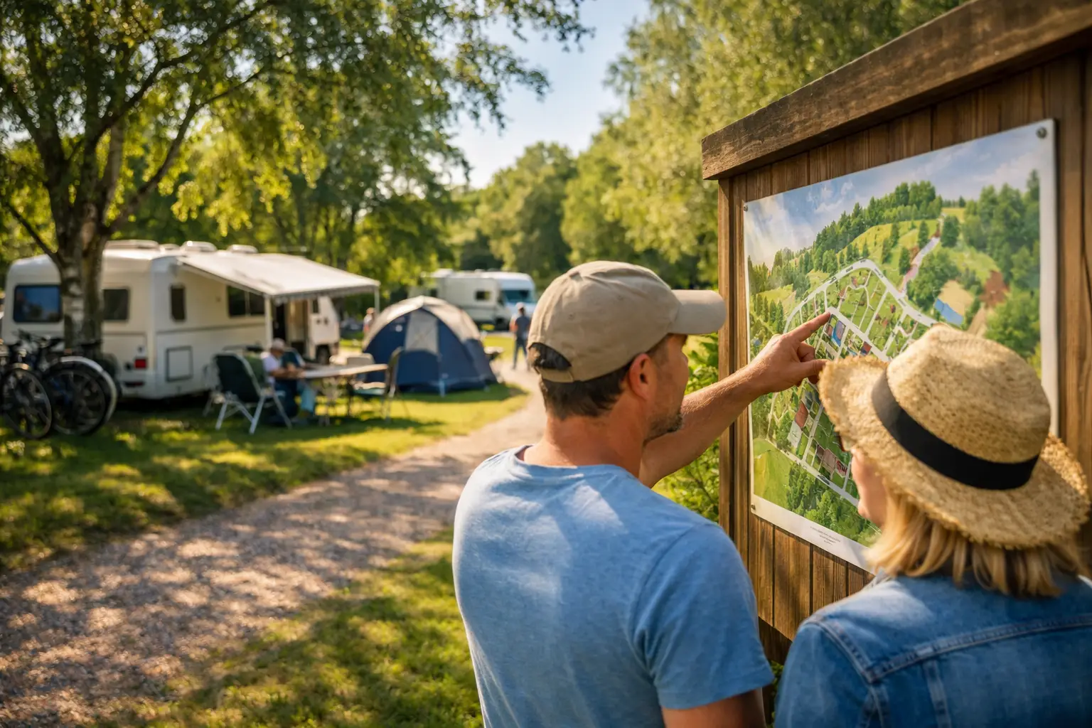 Choose your own pitch camping with no hassle