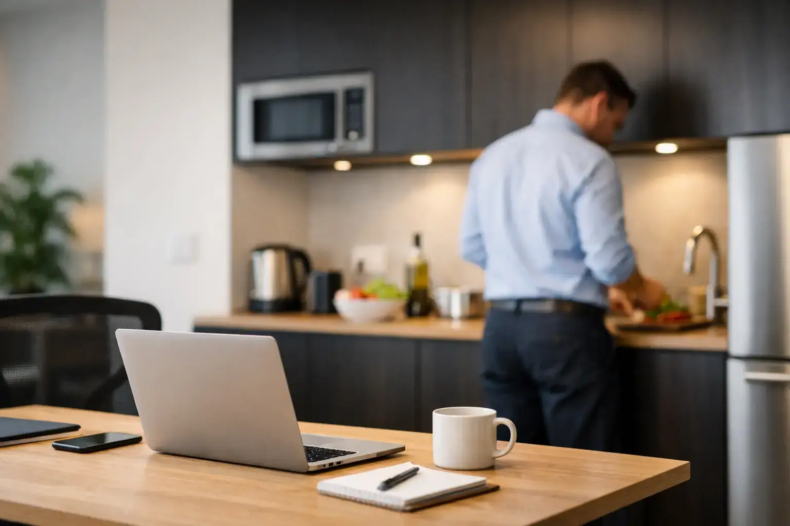Arbeidsverblijf met keukenfaciliteiten
