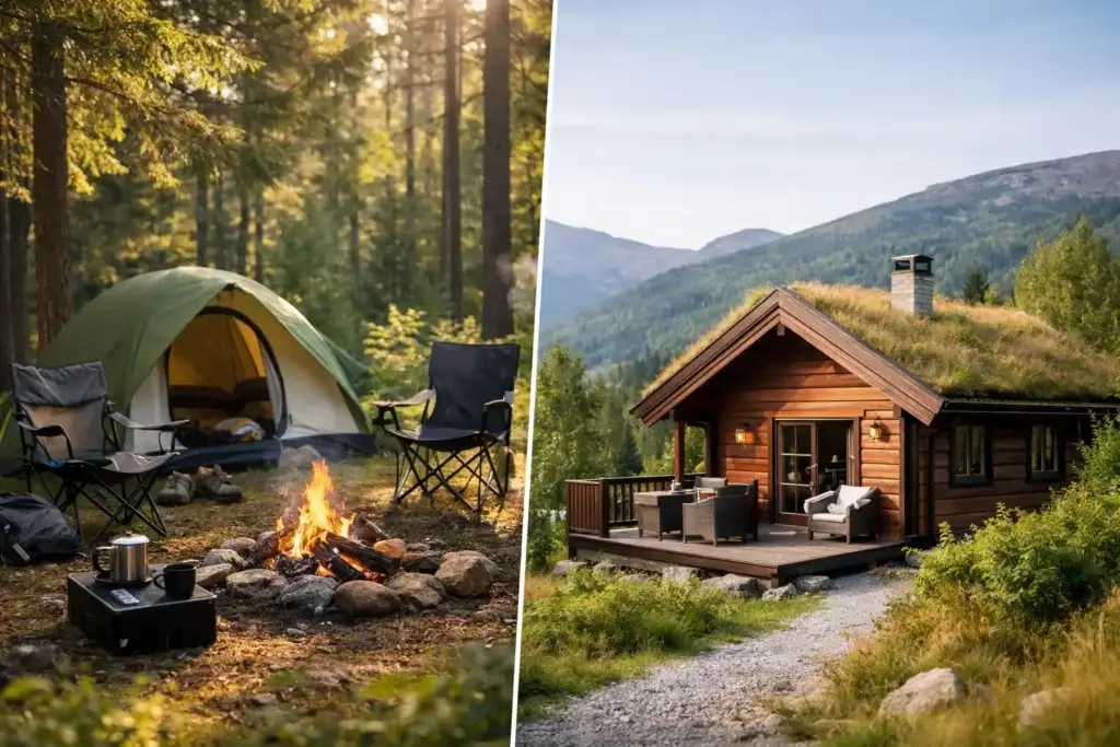 Camping eller hytteferie - hvad passer bedst?
