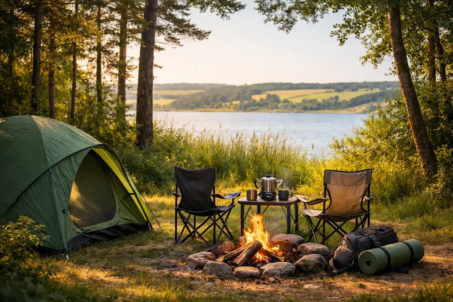 Camping aan bos en fjord in Løgstør